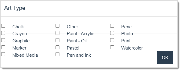 Image displaying the Art Type window of the LifeSaver software.