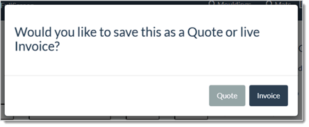Image showing the save options on an Invoice in the LifeSaver system.