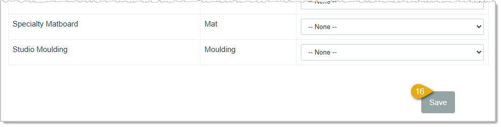 Image showing the bottom of the Vendor Order Configs page where you can Save your settings in the LifeSaver Software system.