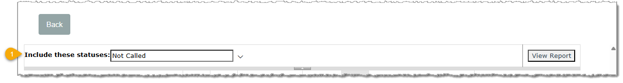 Image showing the filter, or parameter, options used on the Call List in the LifeSaver software.
