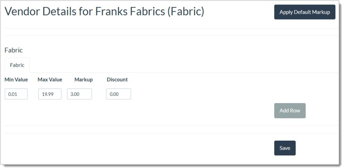 Image displaying the Vendor Details page of the LifeSaver software.