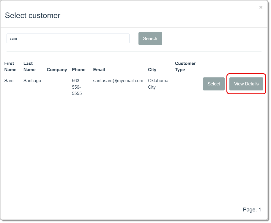 Image showing how to access the customer details in the LifeSaver Software while working on an invoice and the customer does already exist in your Customer Database.