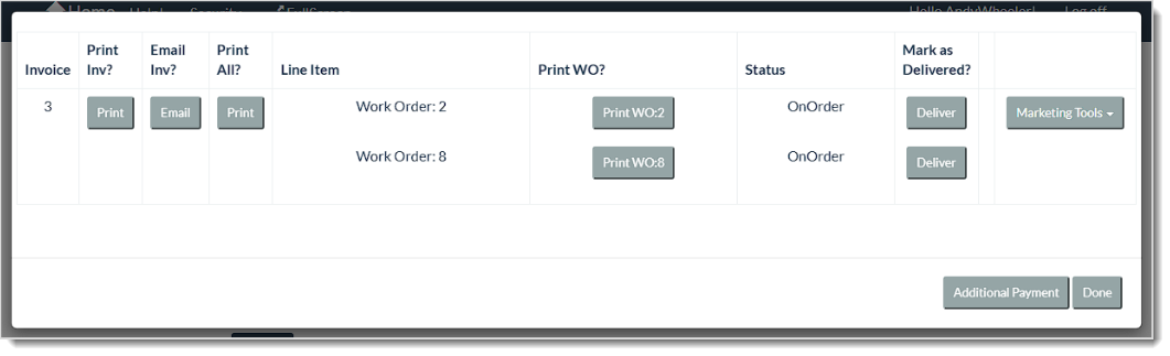 Image showing a pending payment on the Accept Payment page of the LifeSaver system.