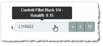 Image showing how you can easily view the description of a Moulding that you added to a work order.