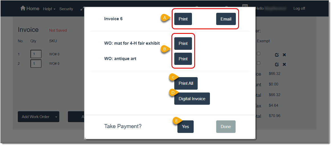 Image showing what the final window looks like when you commit a quote that had more than one work order on it in LifeSaver.